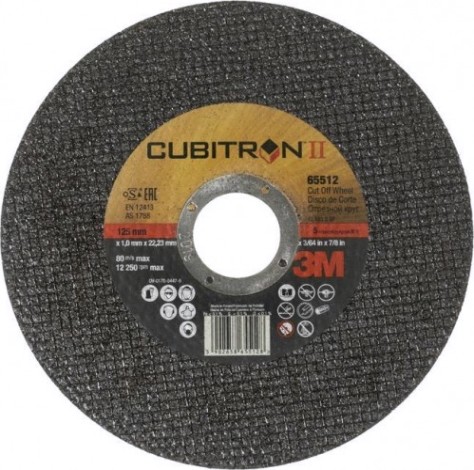 Абразивный круг 3M Cubitron – II 65512 т41, 125 ммx1,0 ммx22,23 мм, a60, (unpacked) 1 шт [7100094901]