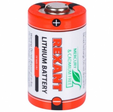 Батарейка REXANT 30-1112 литиевая CR123, 3B, 1 шт, блистер