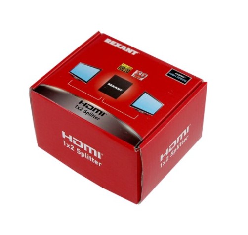 Делитель гнездо REXANT 17-6901 HDMI на 2 гнезда HDMI, металл Делитель гнездо REXANT 17-6901 HDMI на 2 гнезда HDMI, металл