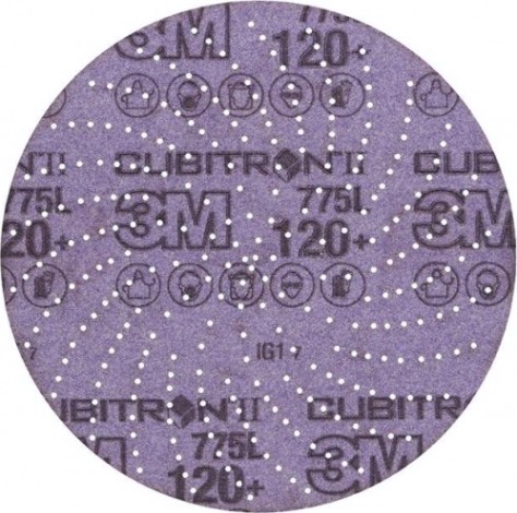 Диск на сетчатой основе 3M Cubitron II Hookit 775L 120+, 150 мм, КлинСэндинг, № 86 (уп5шт) [7100045073]