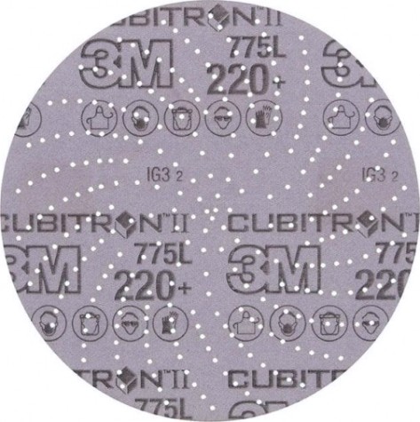 Диск на сетчатой основе 3M Cubitron II Hookit 775L 220+, 150 мм, КлинСэндинг, № 86 (уп.5шт) [7100064271]