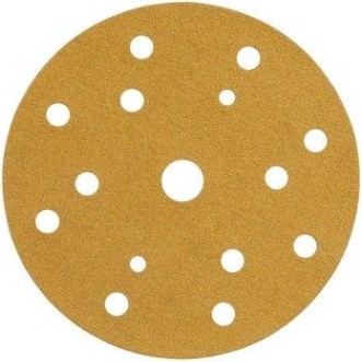 Диск на велюровой основе 3M 50 443 Круг 255P+ Hookit™ абразивный, золотой, 15 отвер, [7000034323]