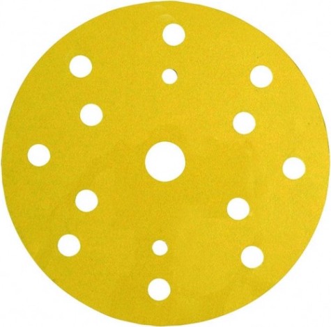Диск на велюровой основе 3M 50 445 Круг 255P+ Hookit™ абразивный, золотой, 15 отвер, [7000034324]
