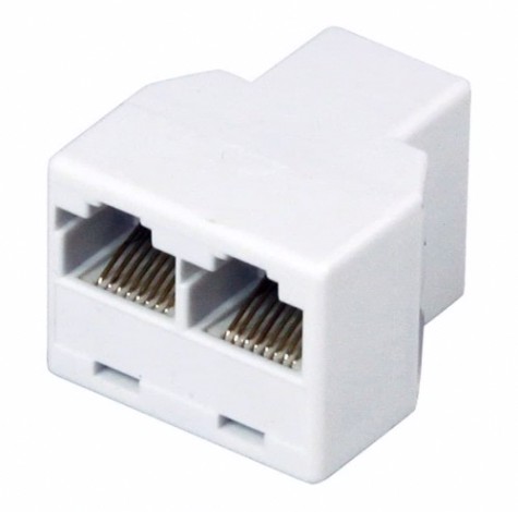 Двойник компьютерный REXANT 03-0103 (уп. 50 штук) RJ-45(8P8C) (гнездо-2 гнезда) [03-0103]