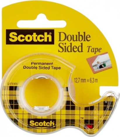 Двусторонняя клейкая лента 3M Scotch® 136D на мини-диспенсере,12 мм х 6,3 м [7100093103]