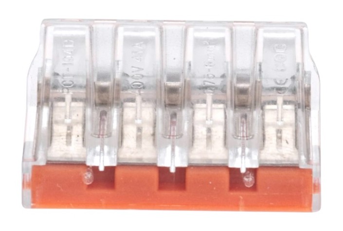 Экспресс-клемма REXANT СМК 773-174 с пастой, 4-проводная 0,75-6 мм² (50шт/уп) [07-5279]
