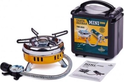Газовая плита-трансформер TOURIST Mini 2000 со шлангом, в кейсе (Корея) [TM-200]