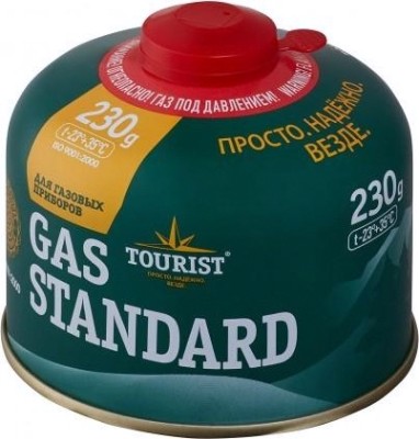 Газовый баллон TOURIST Standart (TBR-230) резьба, одноразовый, туристический, 230 г. (Корея) [TBR-230]