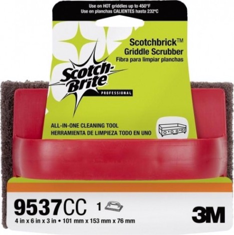 Губка для гриля с держателем 3M Scotch-Brite 9537 черная [7100082545]