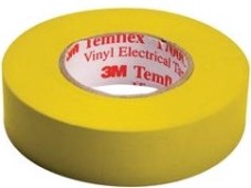Изолента ПВХ 3M Temflex™ 1300 19 мм x 20 м, желтая [TEMFLEX 1300 YELLOW 19MM]