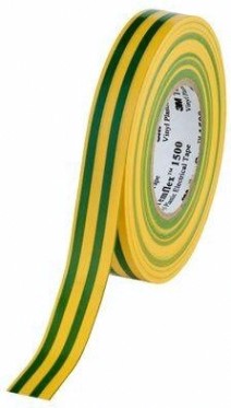 Изолента ПВХ 3M Temflex™ 1300 19 мм x 20 м, желто-зеленая [7100080346]