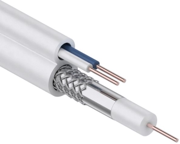 Кабель REXANT 01-4001 ККСВ-В +2х0,5мм, (бухта 100м), белый