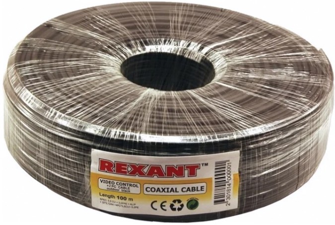 Кабель REXANT 01-4002 ККСВ-П +2х0,5мм, (бухта 100м), черный Кабель REXANT 01-4002 ККСВ-П +2х0,5мм, (бухта 100м), черный