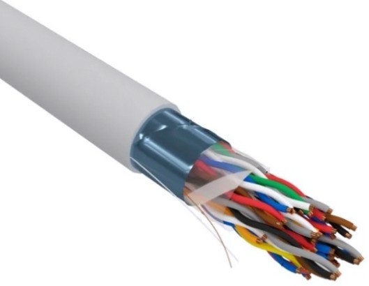 Кабель REXANT F/UTP, CAT 5е, PVC 25x2x0,48мм, внутренний, серый [01-1201-R]
