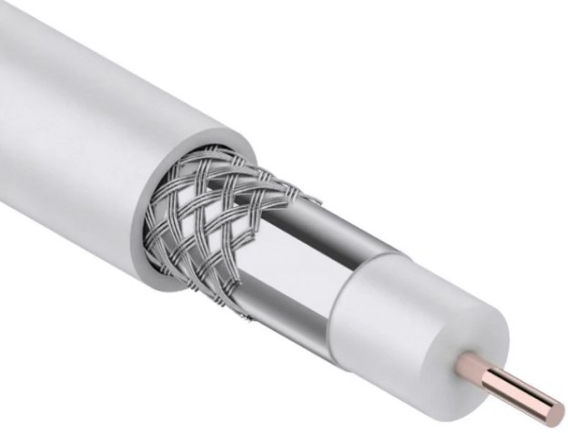 Кабель REXANT RG-6U (75 Oм) CCS/Al/Al (1,02/Al/48х0,12мм) 64% белый, 305м [01-2203]