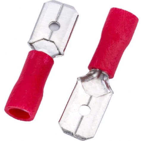 Клемма плоская REXANT 08-0313 (уп 100 шт) изолированная РПи-п 1.5-(6.3)/РпИп 1,25-6-0,8 [08-0313]