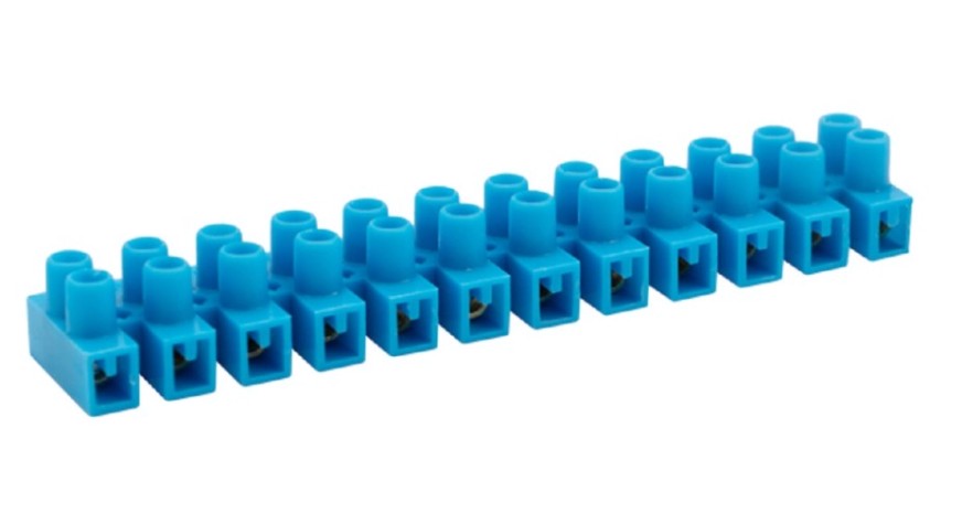 Клеммная колодка REXANT 07-5004-4 (уп. 10 штук) винтовая КВ-4 1,5-4, ток 3А, синяя [07-5004-4]