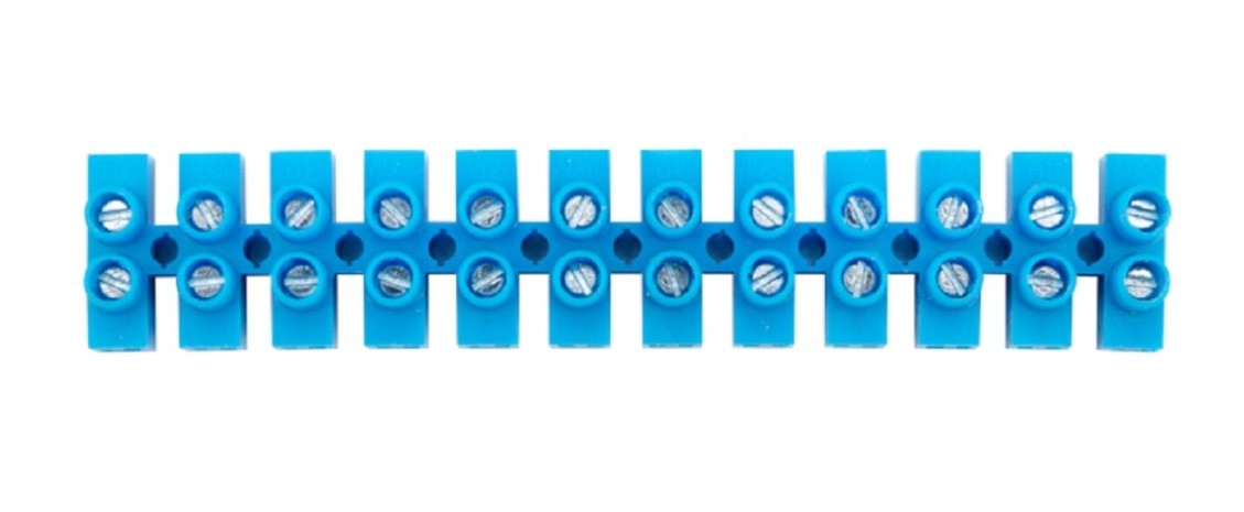 Клеммная колодка REXANT 07-5004-4 (уп. 10 штук) винтовая КВ-4 1,5-4, ток 3А, синяя [07-5004-4]