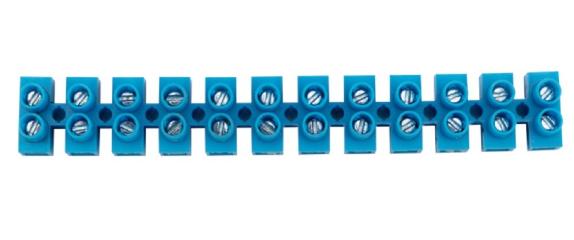 Клеммная колодка REXANT 07-5006-4 (уп. 10 штук) винтовая КВ-6, 6А, 2,5-6мм² синяя (ЗВИ) [07-5006-4]