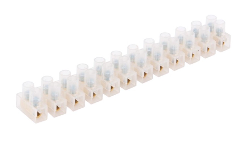 Клеммная колодка REXANT 07-5006 (уп. 10 штук) винтовая КВ- 6 (2,5-6 мм²), ток 6А, белая (ЗВИ) [07-5006]