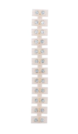 Клеммная колодка REXANT 07-5006 (уп. 10 штук) винтовая КВ- 6 (2,5-6 мм²), ток 6А, белая (ЗВИ) [07-5006]