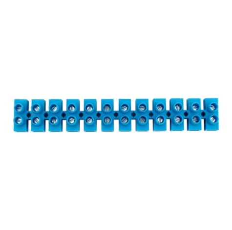 Клеммная колодка REXANT 07-5012-4 винтовая КВ-12 4-12, ток 16А, синяя, 10шт/уп Клеммная колодка REXANT 07-5012-4 винтовая КВ-12 4-12, ток 16А, синяя, 10шт/уп