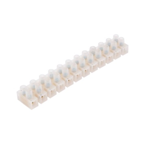 Клеммная колодка REXANT 07-5012 (уп. 10 штук) винтовая КВ-12 (4-12 мм²), ток 16А, белая (ЗВИ) [07-5012]