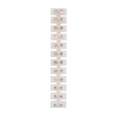 Клеммная колодка REXANT 07-5012 (уп. 10 штук) винтовая КВ-12 (4-12 мм²), ток 16А, белая (ЗВИ) [07-5012]