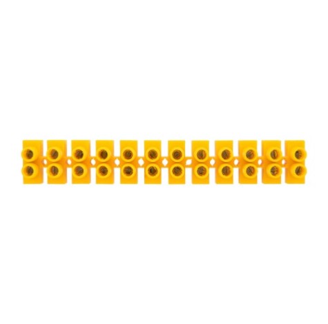 Клеммная колодка REXANT 07-5014-3 винтовая КВ-14 6-14, ток 20А, желтая, 10шт/уп