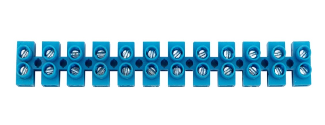 Клеммная колодка REXANT 07-5014-4 винтовая КВ-14 6-14, ток 20А, синяя, 10шт/уп