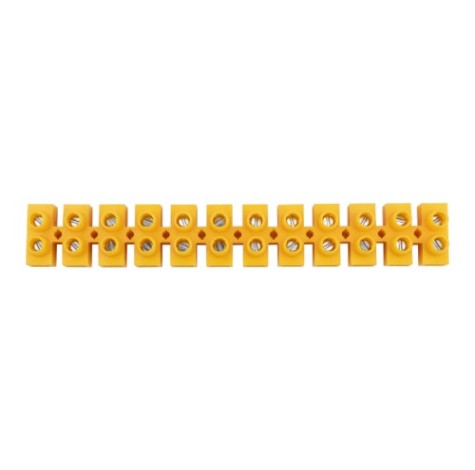 Клеммная колодка REXANT 07-5016-3 винтовая КВ-16 6-16, ток 30А, желтая, 10шт/уп
