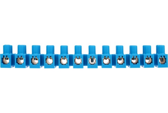 Клеммная колодка REXANT 07-5025-4 винтовая КВ-25 10-25, ток 60А, синяя, 10шт/уп Клеммная колодка REXANT 07-5025-4 винтовая КВ-25 10-25, ток 60А, синяя, 10шт/уп