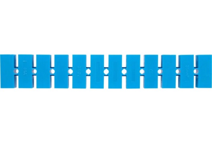 Клеммная колодка REXANT 07-5035-4 винтовая КВ-35 10-35, ток 80А, синяя 10шт/уп Клеммная колодка REXANT 07-5035-4 винтовая КВ-35 10-35, ток 80А, синяя 10шт/уп