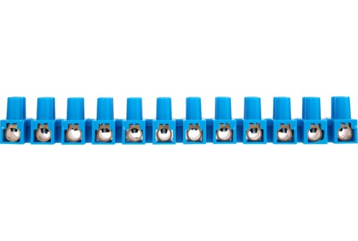 Клеммная колодка REXANT 07-5035-4 винтовая КВ-35 10-35, ток 80А, синяя 10шт/уп Клеммная колодка REXANT 07-5035-4 винтовая КВ-35 10-35, ток 80А, синяя 10шт/уп