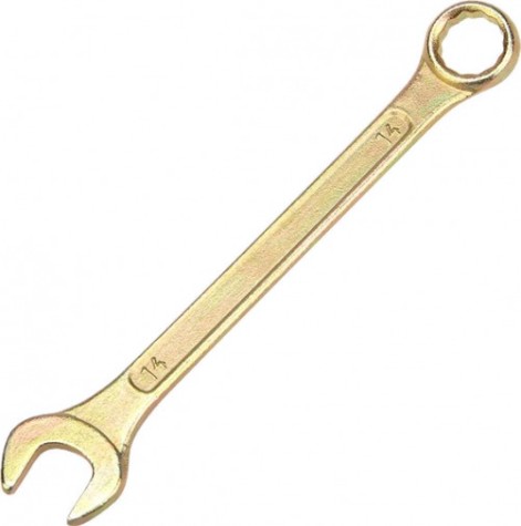 Ключ комбинированный REXANT 12-5809-2 14 мм, желтый цинк