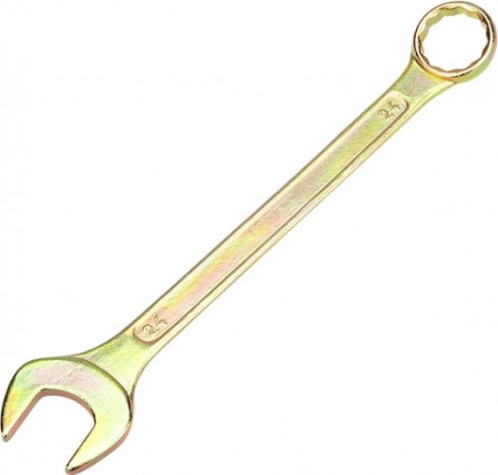 Ключ комбинированный REXANT 12-5815-2 24 мм, желтый цинк
