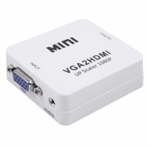 Конвертер REXANT 17-6930 VGA + стерео 3,5мм на HDMI, пластик, белый