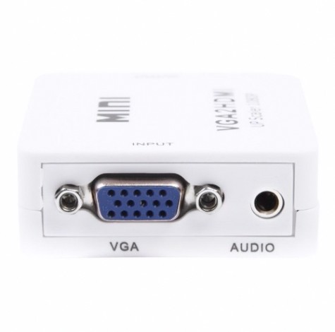 Конвертер REXANT 17-6930 VGA + стерео 3,5мм на HDMI, пластик, белый