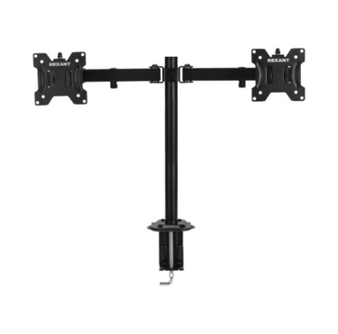 Кронштейн REXANT 38-0356 для двух мониторов 13"-32", одно колено настольный Кронштейн REXANT 38-0356 для двух мониторов 13"-32", одно колено настольный