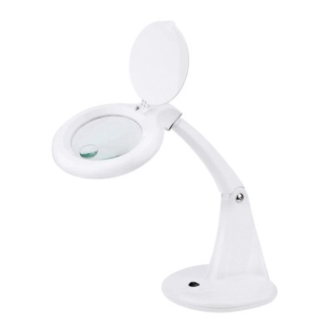 Лупа настольная REXANT 31-0243 3D+12D с подсветкой 40 SMD LED, ø100мм, белая