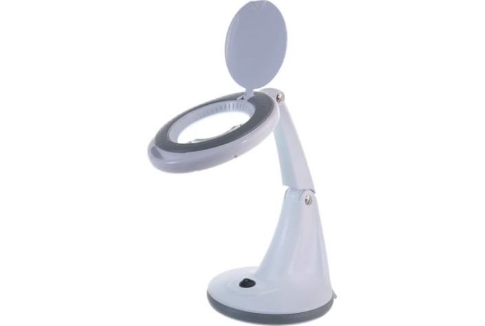 Лупа настольная REXANT 31-0245 3D с подсветкой 30 SMD LED, ø100мм, белая Лупа настольная REXANT 31-0245 3D с подсветкой 30 SMD LED, ø100мм, белая