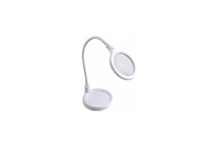 Лупа настольная REXANT 31-0247 3D с подсветкой 30 SMD LED, подставка+прищеп ø95мм