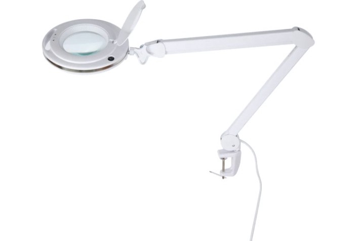 Лупа REXANT 31-0531 на струбцине круглая 3D с подсветкой 60 SMD LED