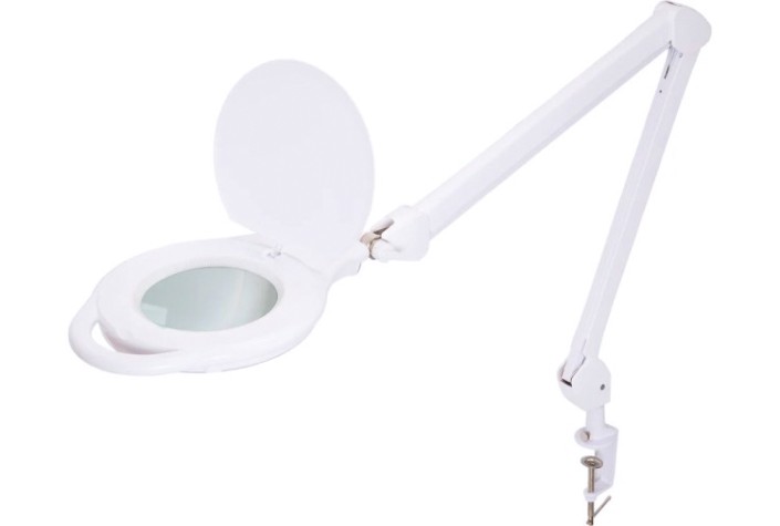 Лупа REXANT 31-0535 на струбцине круглая 5D с подсветкой 96 SMD LED