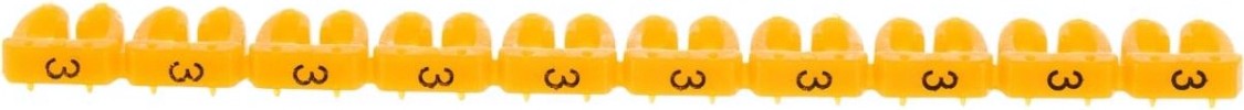 Маркер REXANT MR-55, 12-6062 кабельный (клипса), ø 4...6 мм, цифры 0-9, 10 цвет [12-6062]