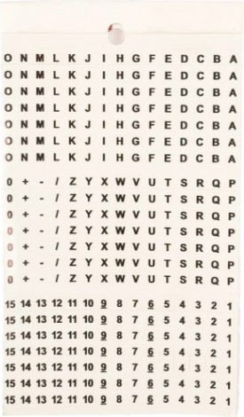 Маркер REXANT МС-2, 07-6202 самоклеящийся 0-15, A-Z, +, -, / [07-6202]