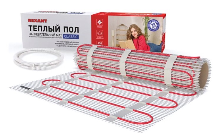 Мат нагревательный REXANT 51-0505-2 Classic RNX -2,5-375 двухжильный с экраном