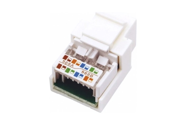 Модуль Keystone Jack REXANT 03-1011 RJ-45(8P8C), UTP, CAT 5e тип180 градусов