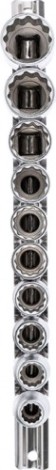 Набор головок 1/2" REXANT 12-8304 торцевых, двенадцатигранные CRV, 10 шт, 10-24 мм Набор головок 1/2" REXANT 12-8304 торцевых, двенадцатигранные CRV, 10 шт, 10-24 мм