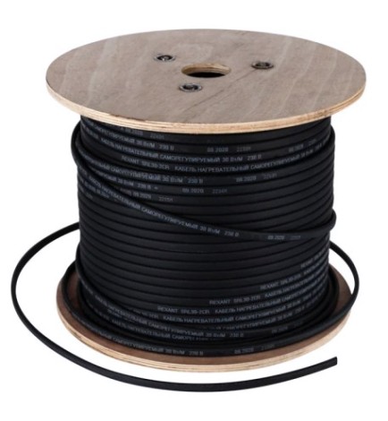 Нагревательный кабель REXANT 40КНС 2ЛТГ-ЭЛ-65/85 саморегулирующ. экранированный, 200м [51-0253]